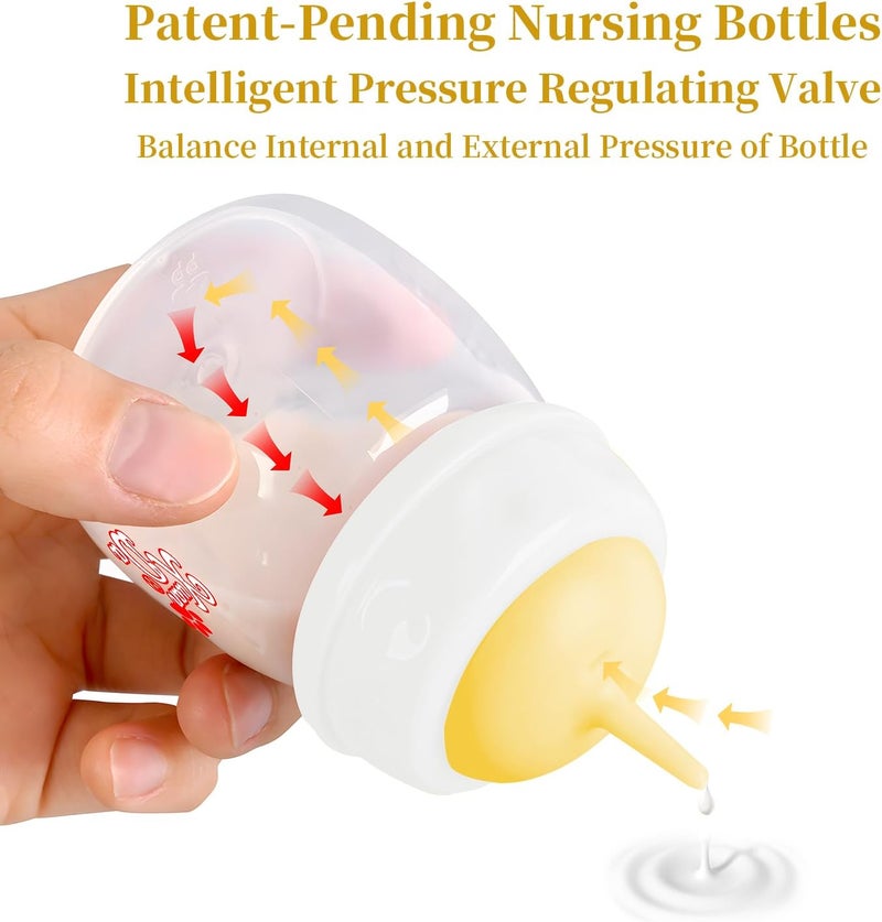 Xuanda Pet Feeding Bottle,3 Pack 60ml Nursing Bottle, 3 Sizes Nipples with Ventilation Valve Resistant Tearing Perfect for Puppies, Kittens, Small Wildlife(Yellow) - Image 3